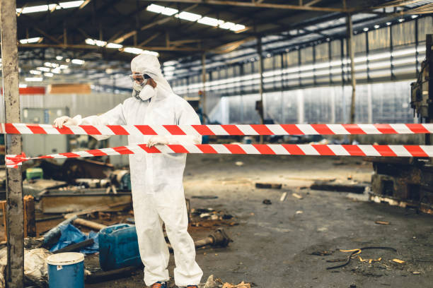 Professional Biohazard Cleanup technician working in Yerington, NV